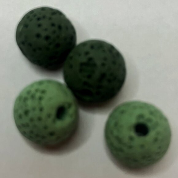 Multi Coloured Lava Stone Beads Round Loose Spacer Beads for Jewelry Making - Picture 5 of 8